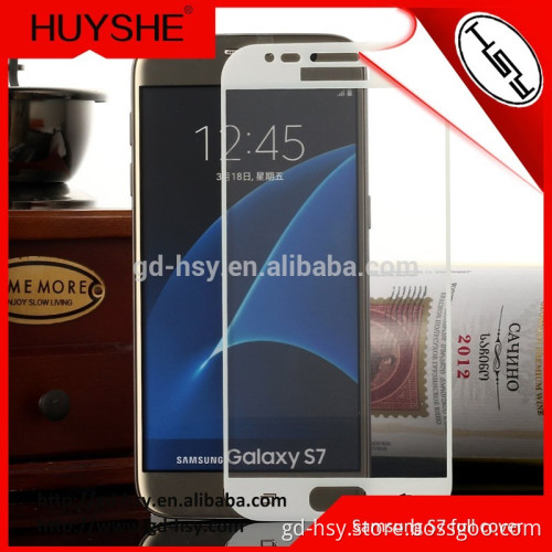 HUYSHE hot selling for samsung galaxy S7 2.5D full cover 9h tempered glass screen protector